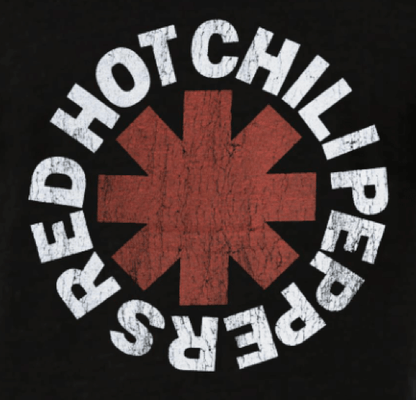 T-shirt Red Hot Chili Peppers avec Astérisque Effet Vieilli