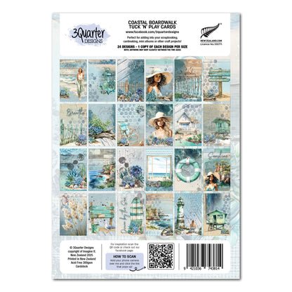 3Quarter Designs Coastal Boardwalk - Cartes à jouer Tuck N Play