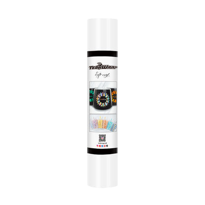 TeckWrap Glossy Adhesive Vinyl - Coconut White | Ideal for Art Projects, Decals, and More!