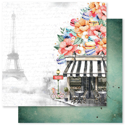 Coffee In Paris E 12x12 Paper (12pc Bulk Pack) 32319