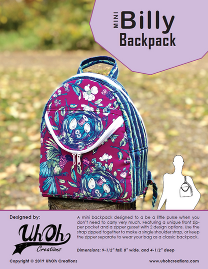 Mini Billy Backpack Pattern