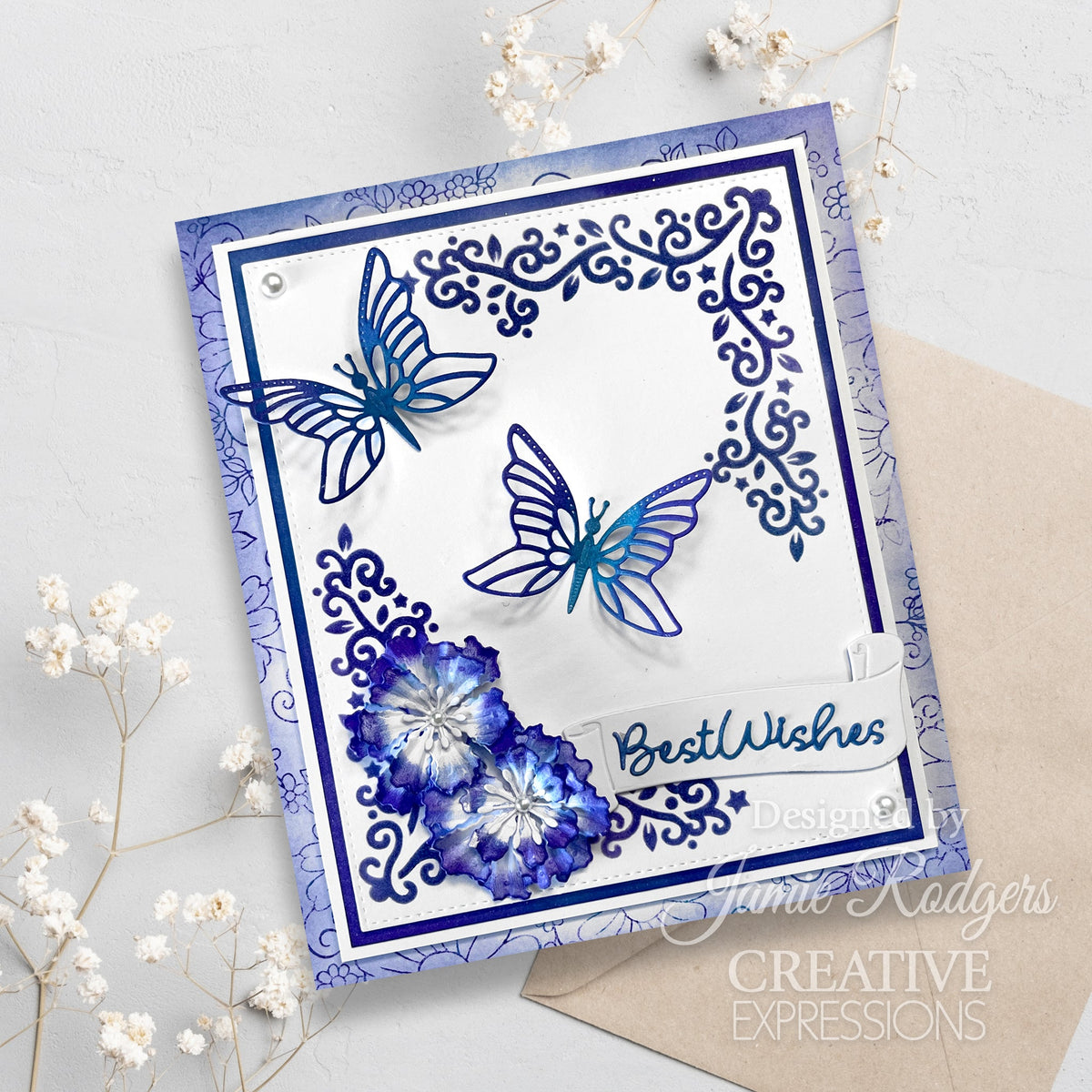Pochoir Creative Expressions Jamie Rodgers Starflower Borders 15,24 cm x 15,24 cm