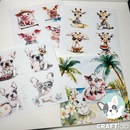 CCL Collage Ephemera Summer Breeze Essentials 18 Pieces