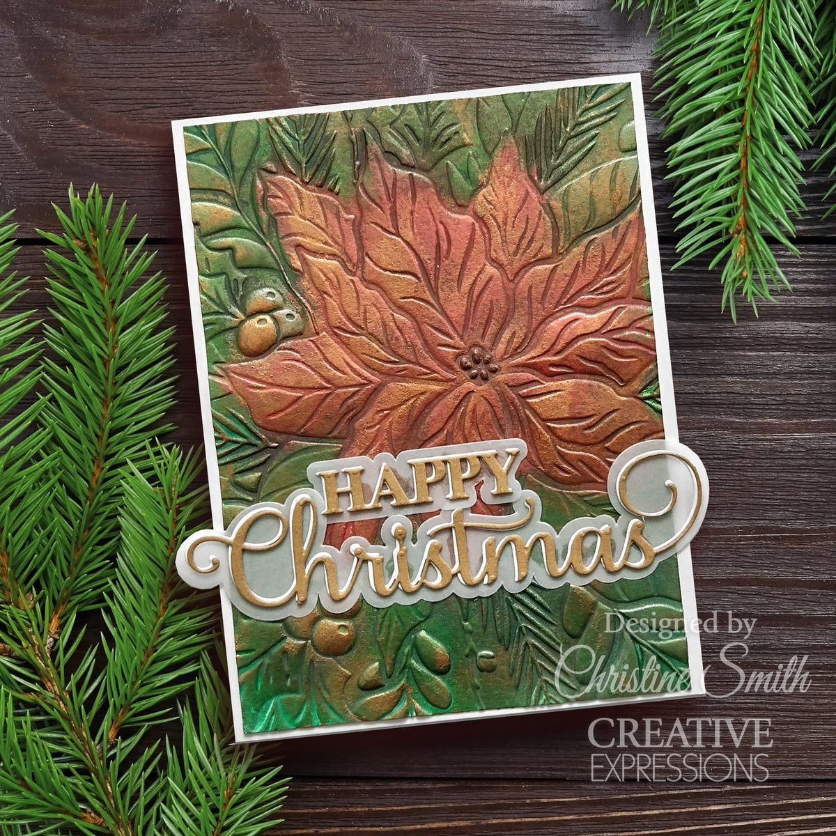 Creative Expressions Poinsettia Bliss Pochoirs de coloriage complémentaires 15 x 20 cm Lot de 2