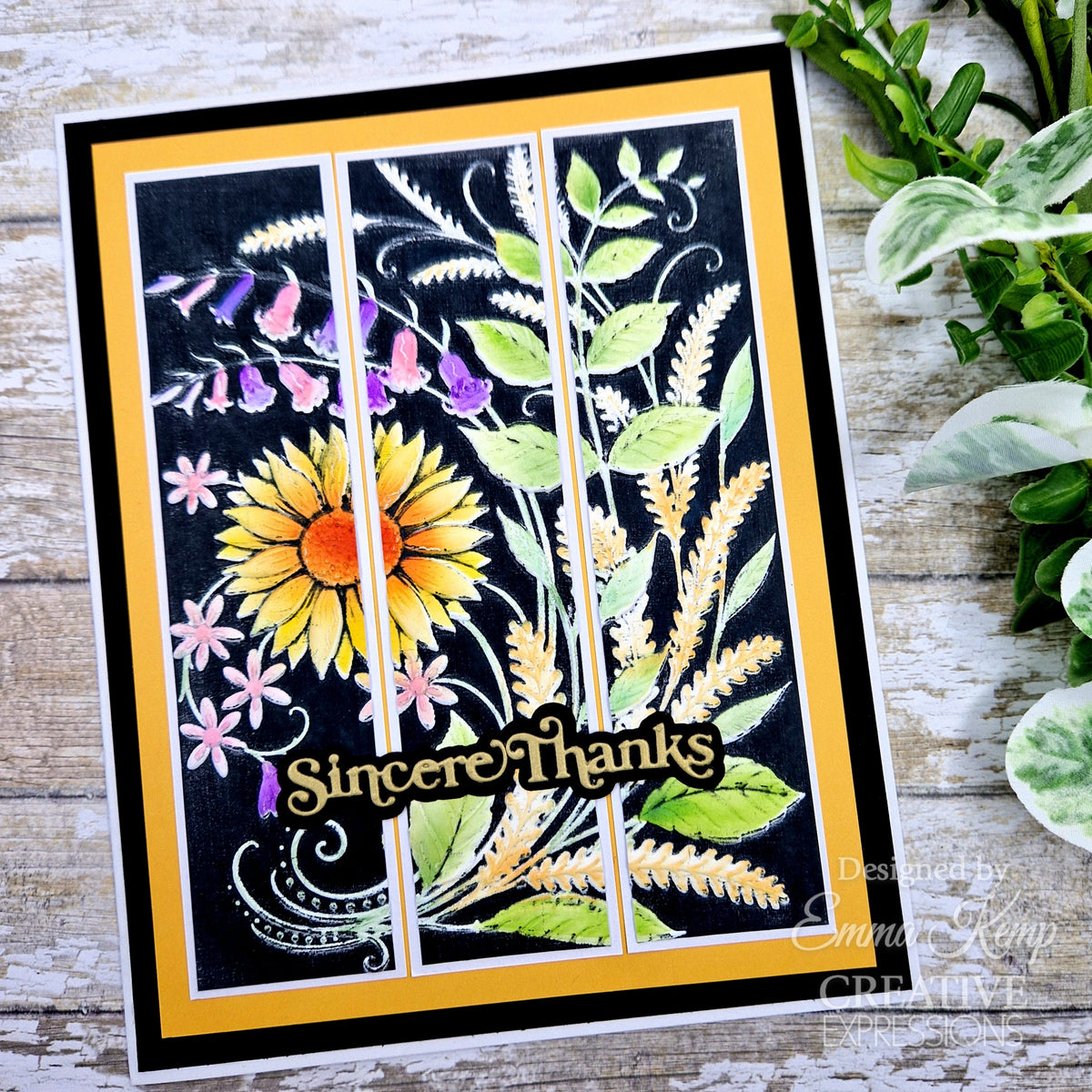 Pochoir de coloriage Creative Expressions Sunshine Serenade Compagnon 15,2 cm x 20,3 cm Lot de 2
