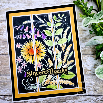 Pochoir de coloriage Creative Expressions Sunshine Serenade Compagnon 15,2 cm x 20,3 cm Lot de 2