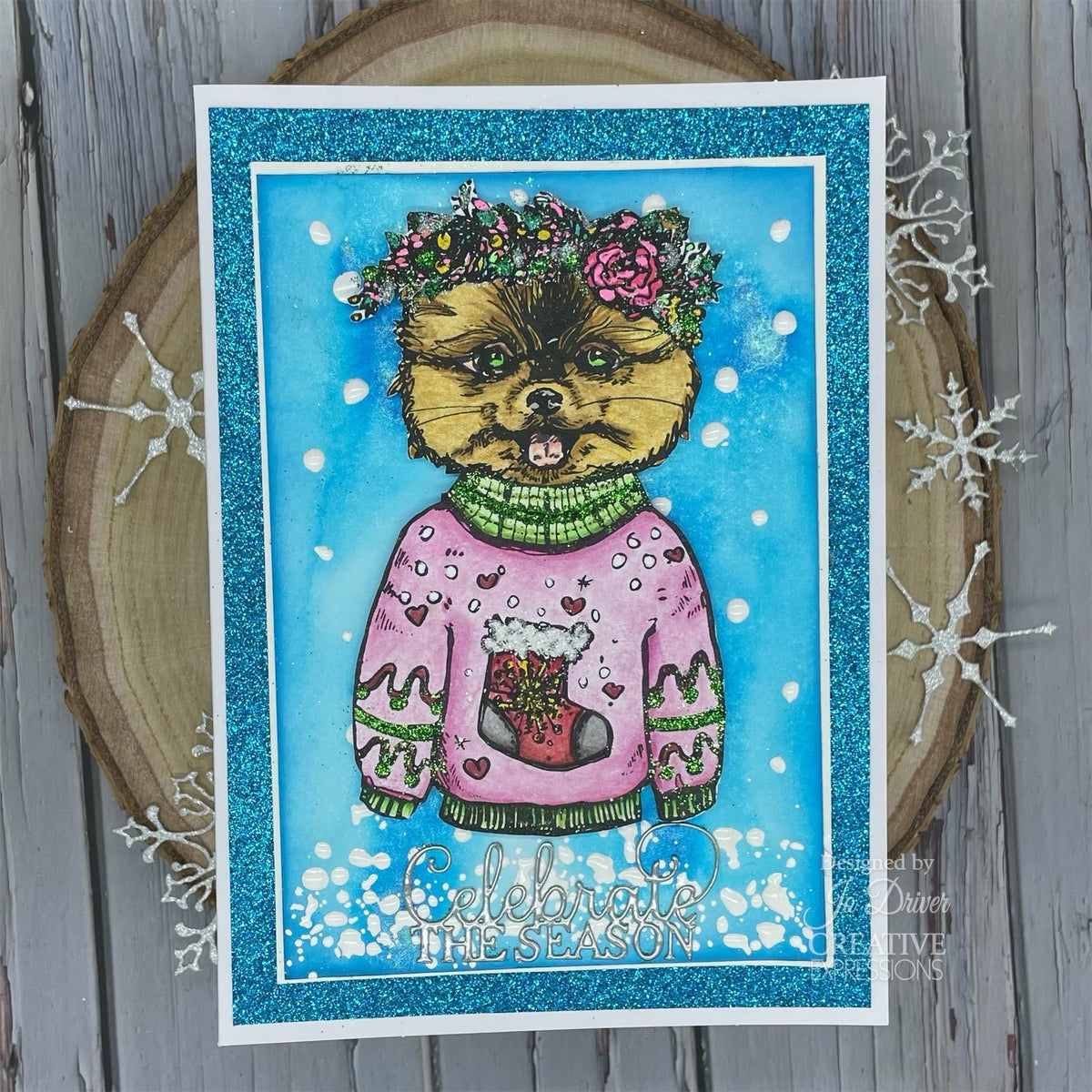 Creative Expressions Jane Davenport Merry Cutemas Lot de tampons transparents 6 x 8 po
