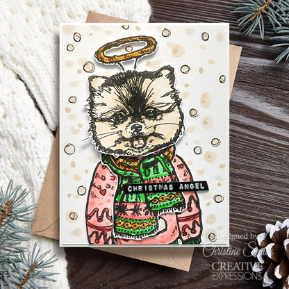 Creative Expressions Jane Davenport Merry Cutemas Lot de tampons transparents 6 x 8 po
