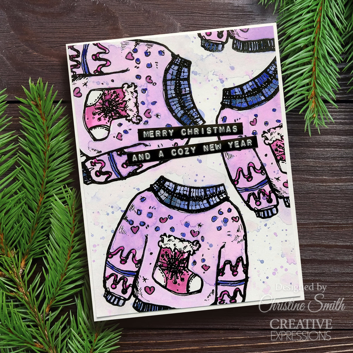Creative Expressions Jane Davenport Merry Cutemas Lot de tampons transparents 6 x 8 po