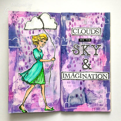 Creative Expressions Jane Davenport Weather With You Lot de tampons transparents 6 po x 8 po