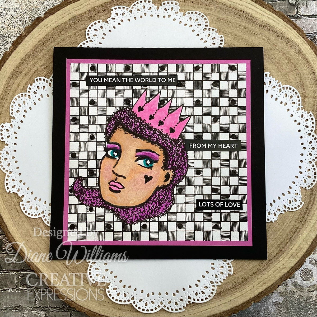 Creative Expressions Jane Davenport SideChick 7 in x 7 in Stencil