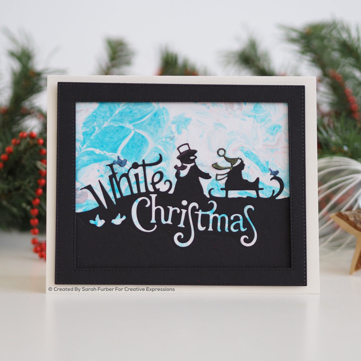 Matrice de découpe "Paper Cuts" Bordure Noël Blanc