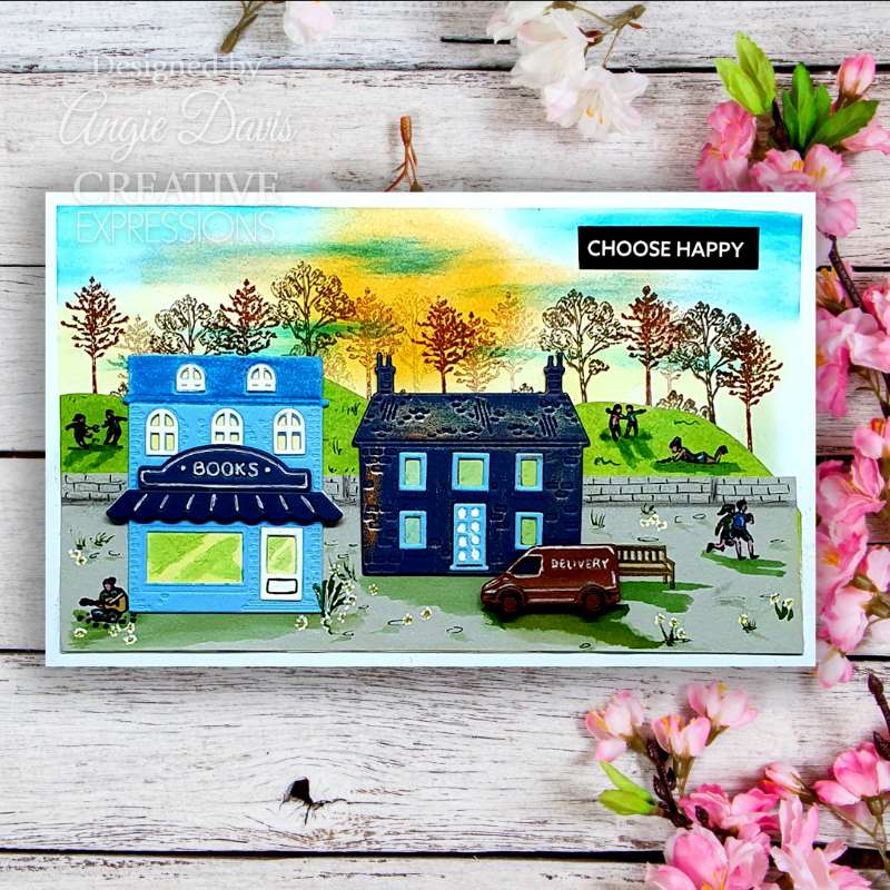 Creative Expressions Sue Wilson Cottage Scenes Ensemble de tampons 10,16 x 15,24 cm