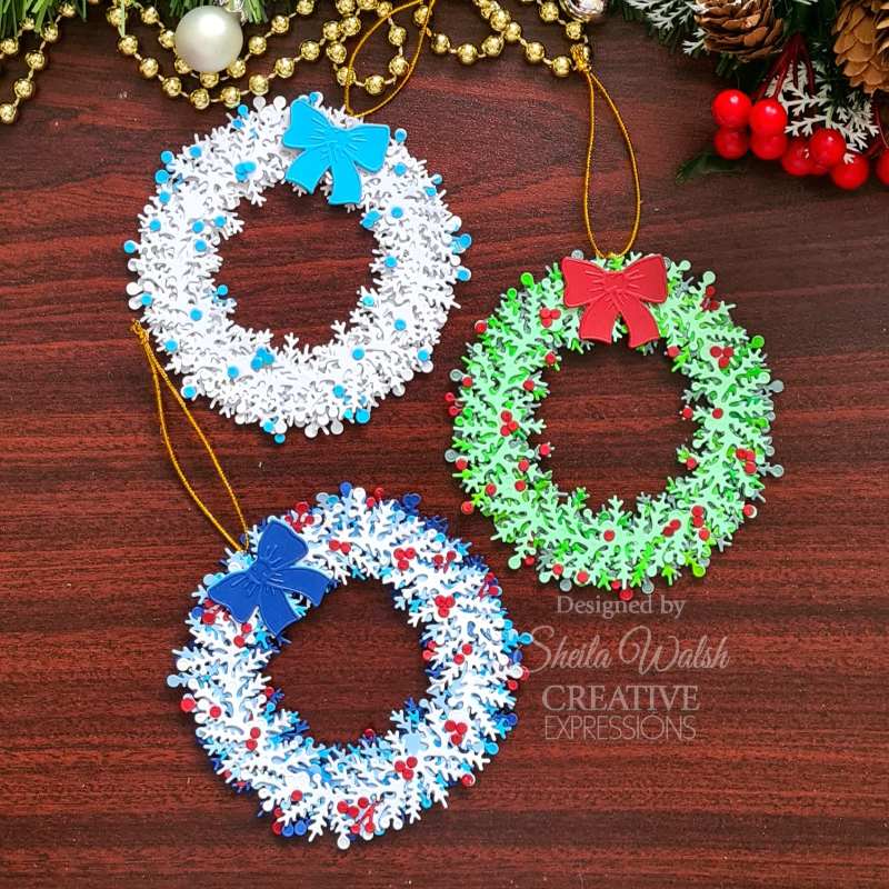 Matrices de découpe Creative Expressions Sue Wilson Festive Build A Wreath