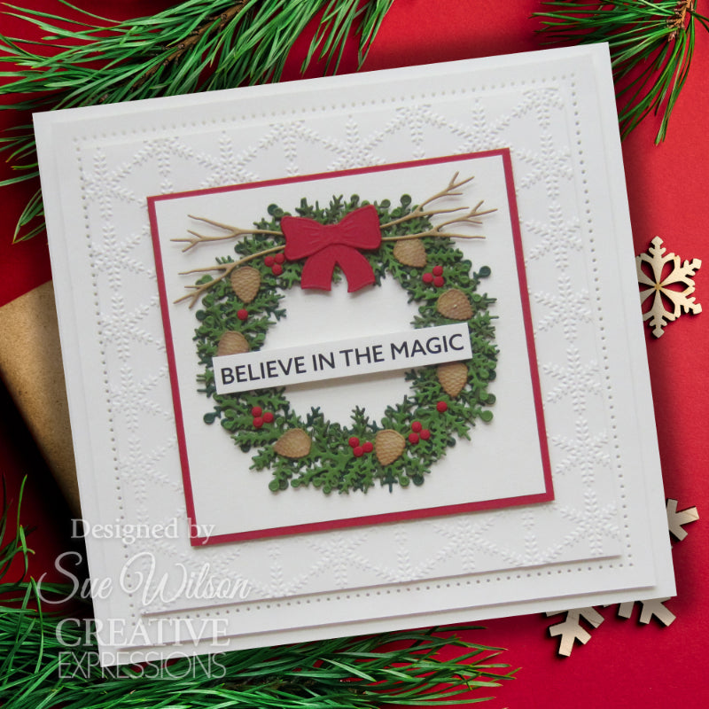 Matrices de découpe Creative Expressions Sue Wilson Festive Build A Wreath