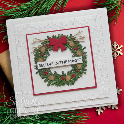 Matrices de découpe Creative Expressions Sue Wilson Festive Build A Wreath