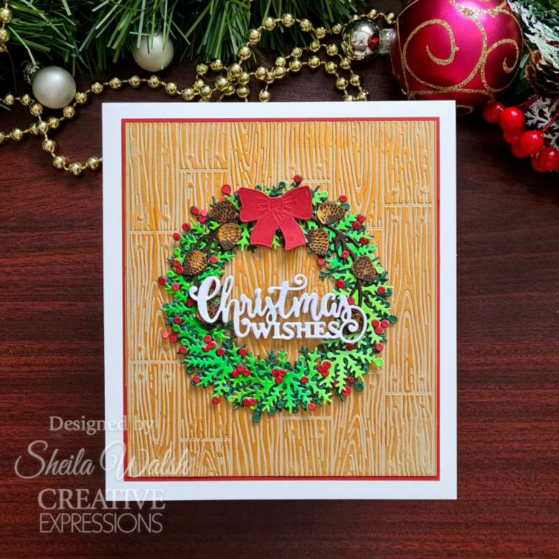 Matrices de découpe Creative Expressions Sue Wilson Festive Build A Wreath