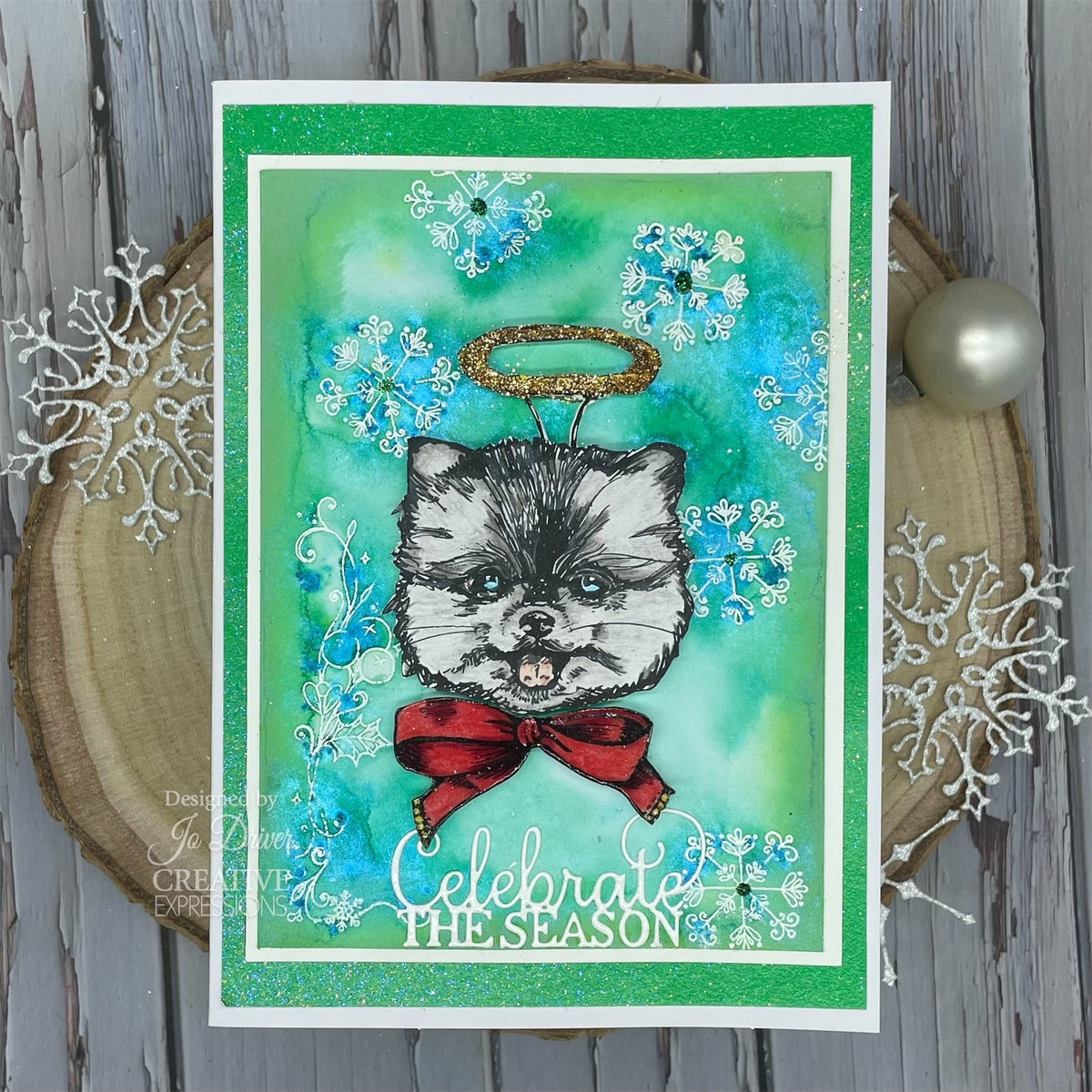 Creative Expressions Jane Davenport Merry Cutemas Lot de tampons transparents 6 x 8 po