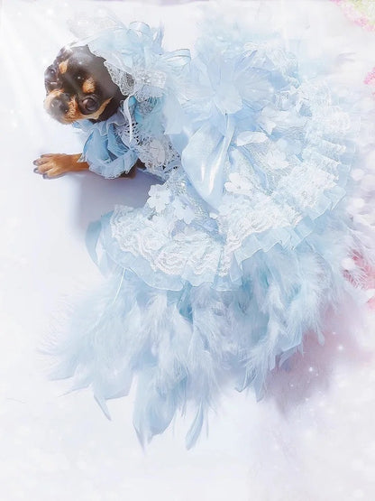 Elsa Princess Dog Dress | Formal Fairytale Dog Outfit