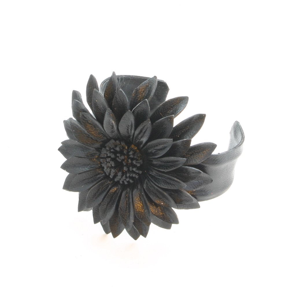 Leather Flower Cuff