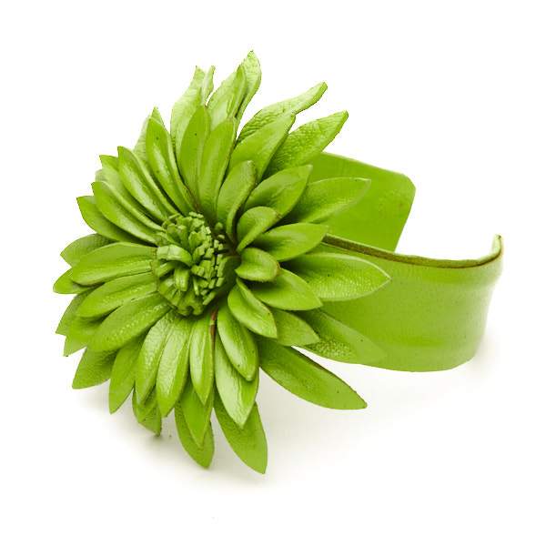 Leather Flower Cuff