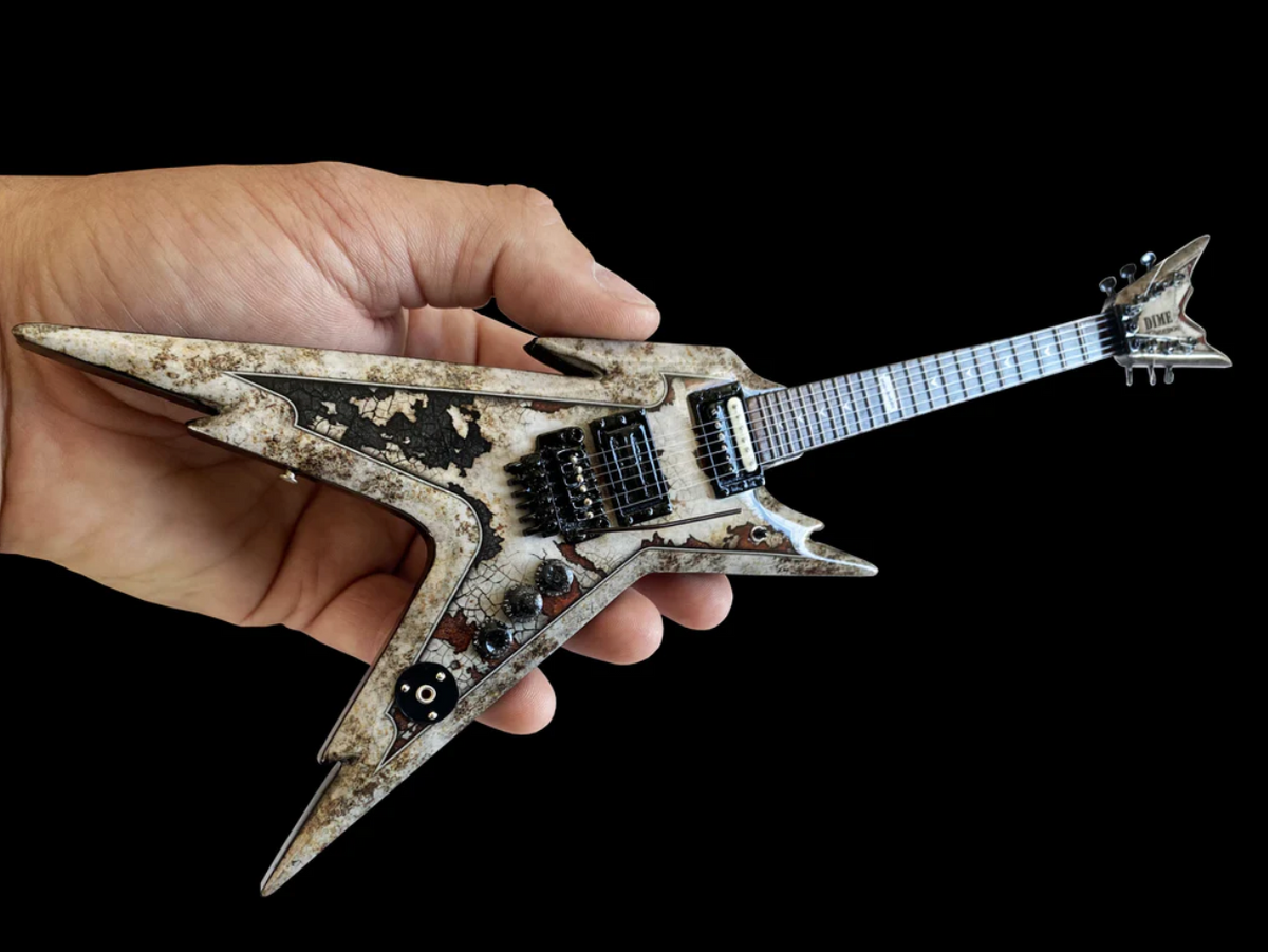 Guitare miniature Dean Dimebag Rust Razorback - Sous licence officielle