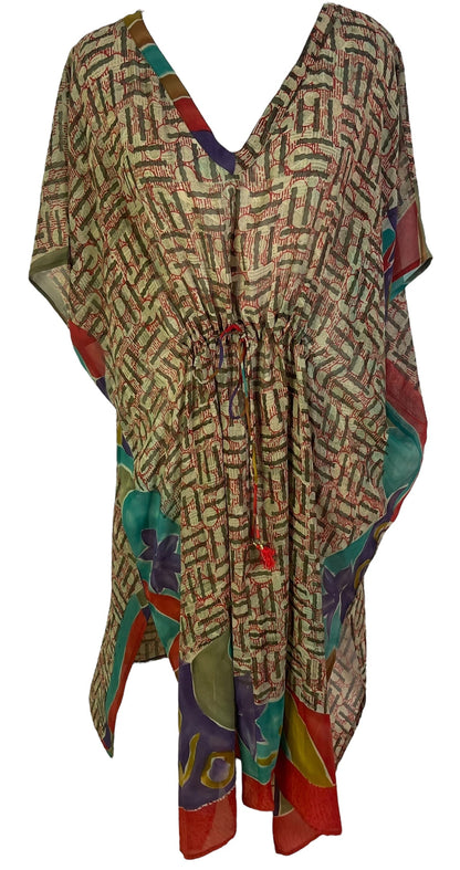 PRG6784 Sheer Avatar Pure Silk Maxi Kaftan