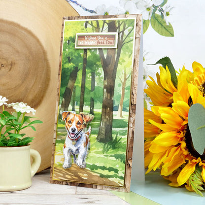 Feuille de dessus de découpage Jack Russell Terrier et Beagle