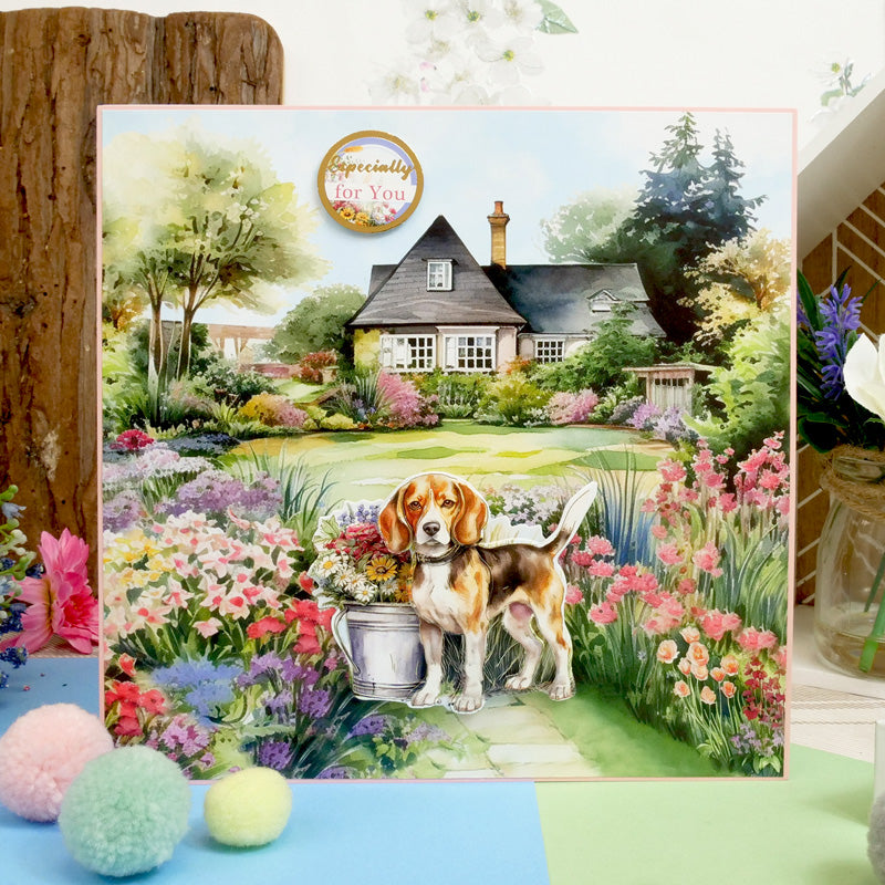 Feuille de dessus de découpage Jack Russell Terrier et Beagle