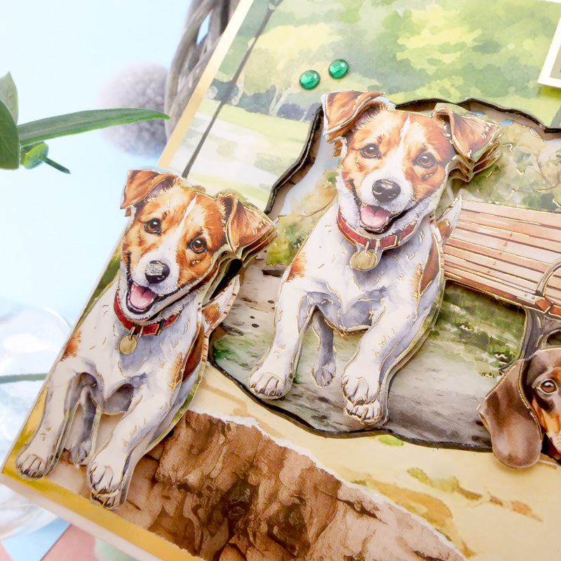 Feuille de dessus de découpage Jack Russell Terrier et Beagle