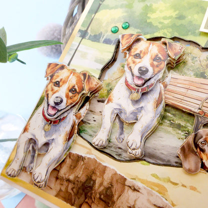 Feuille de dessus de découpage Jack Russell Terrier et Beagle