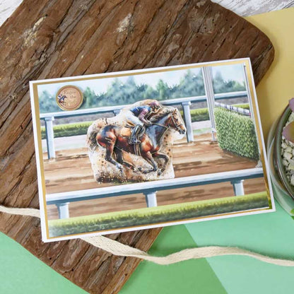 The Race is On Decoupage Topper Sheet