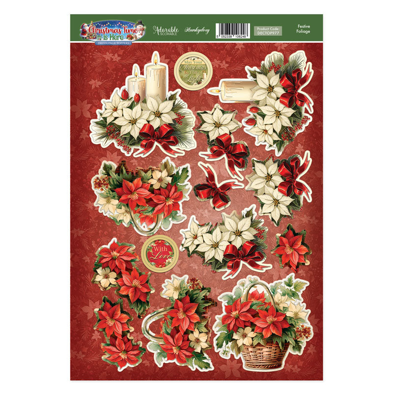 Feuille de dessus de découpage feuillage festif