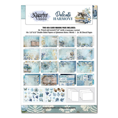 Lot de cartes 3Quarter Designs Delicate Harmony 6x4