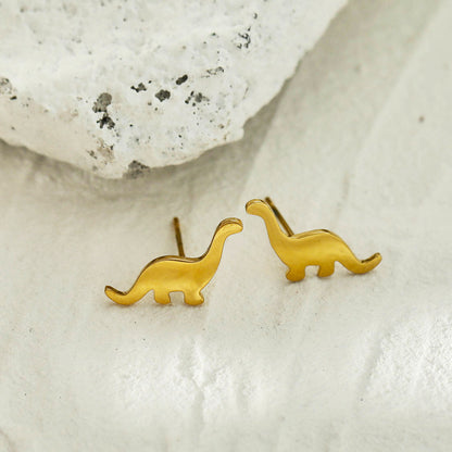 DINO : Boucles d'oreilles dinosaure en or