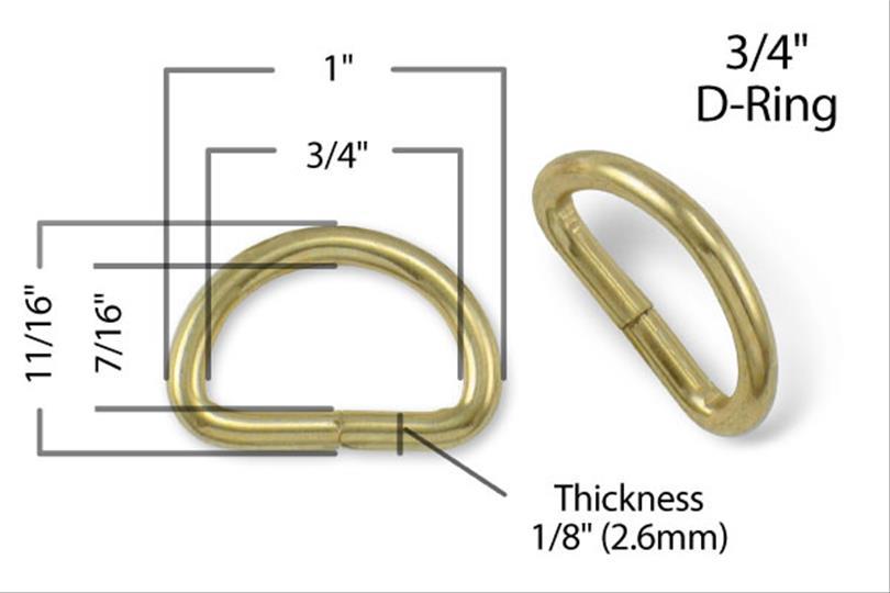 Metal D-Ring - 3/4"