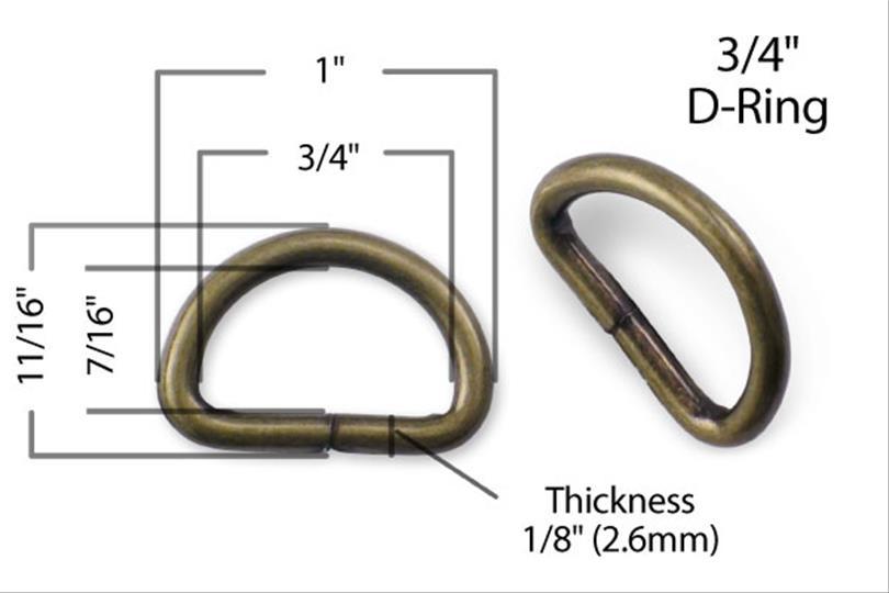 Metal D-Ring - 3/4"
