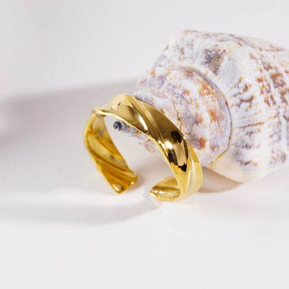 ELIAS Gold: Shapes & Textures Modernist Ring