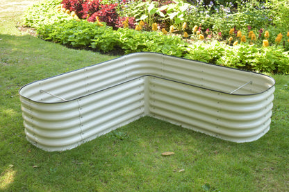 Kit de bac de jardin en L de 43 cm de haut