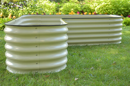Kit de bac de jardin en L de 43 cm de haut