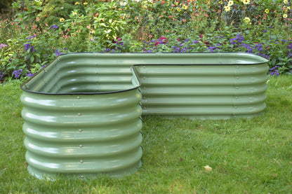 Kit de bac de jardin en L de 43 cm de haut