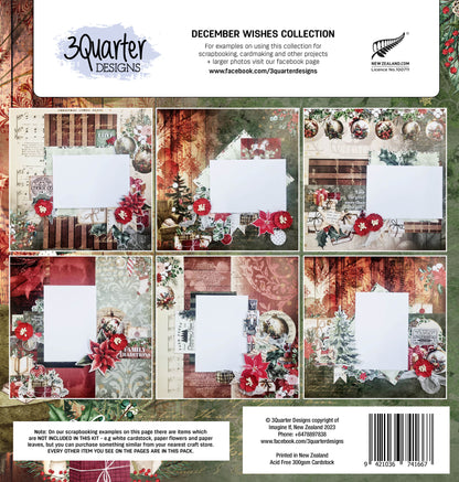 Papiers imprimés 30x30 cm Décembre (pack)