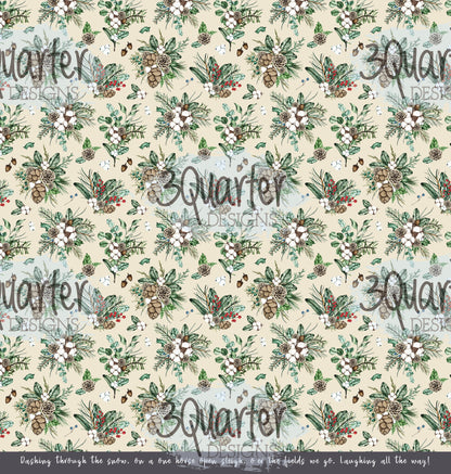 Papiers imprimés 30x30 cm Décembre (pack)