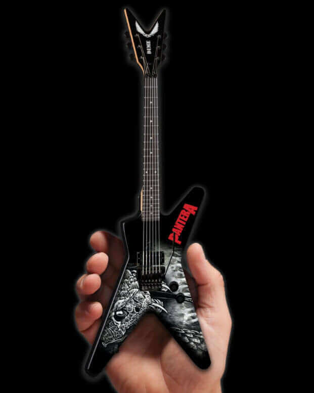 Guitare miniature Dimebag Darrell Pantera Black & White Southern Trendkill ML