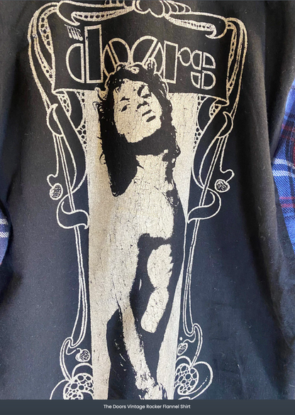 Chemise en flanelle style rockeur vintage The Doors