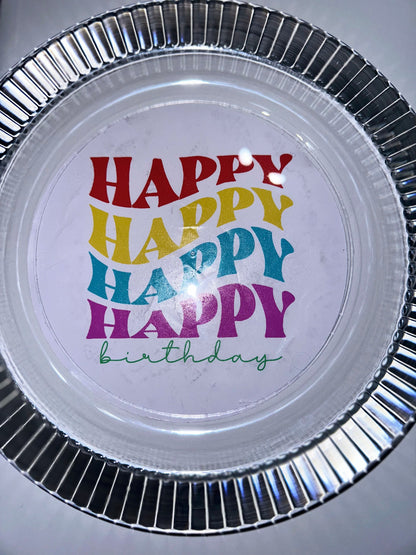 Custom Plates Set of 12 - Durable Food-Safe Party Plates