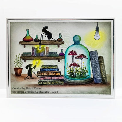Lavinia Stamps - Purple Cap Mushrooms Stamp