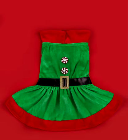 Robe de Noël pour chien – Robe de fête festive pour chiens