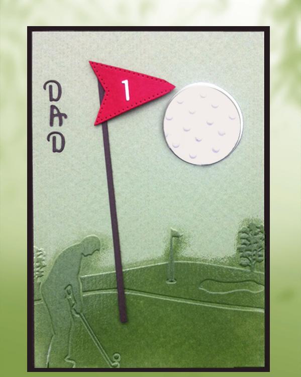 Dossier de gaufrage - Jour de golf, format 5 x 7