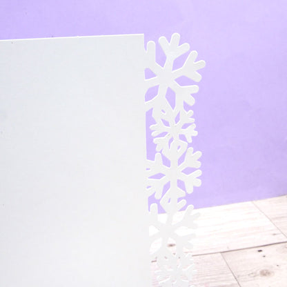Festive Fancy-Edge Card Blanks - Snowflakes